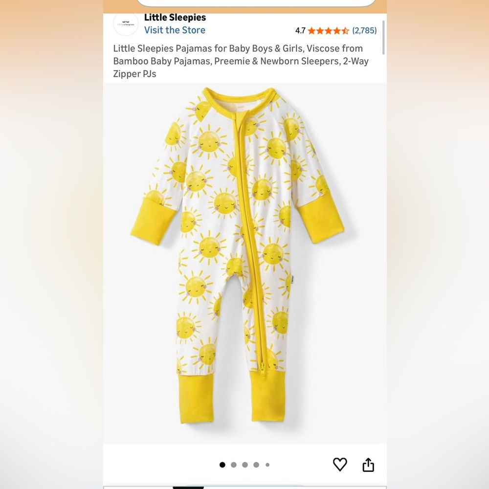 SET OF 3 LITTLE SLEEPIES BAMBOO PAJAMAS